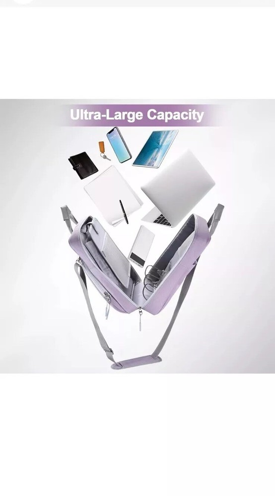 3" D-Ring Binder & Strap 700 Sheet Capacity Multi-Pockets 13" MacBook Purple