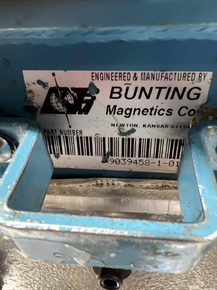 Bunting Magnetics Co. Material Hopper Bin. Used Surplus