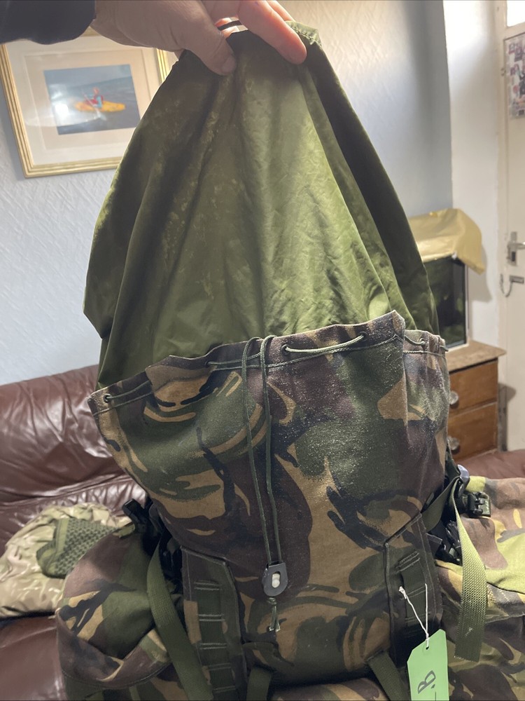 British Army Issue Rucksack + Frame Long Convoluted Back DPM + Side Pouches