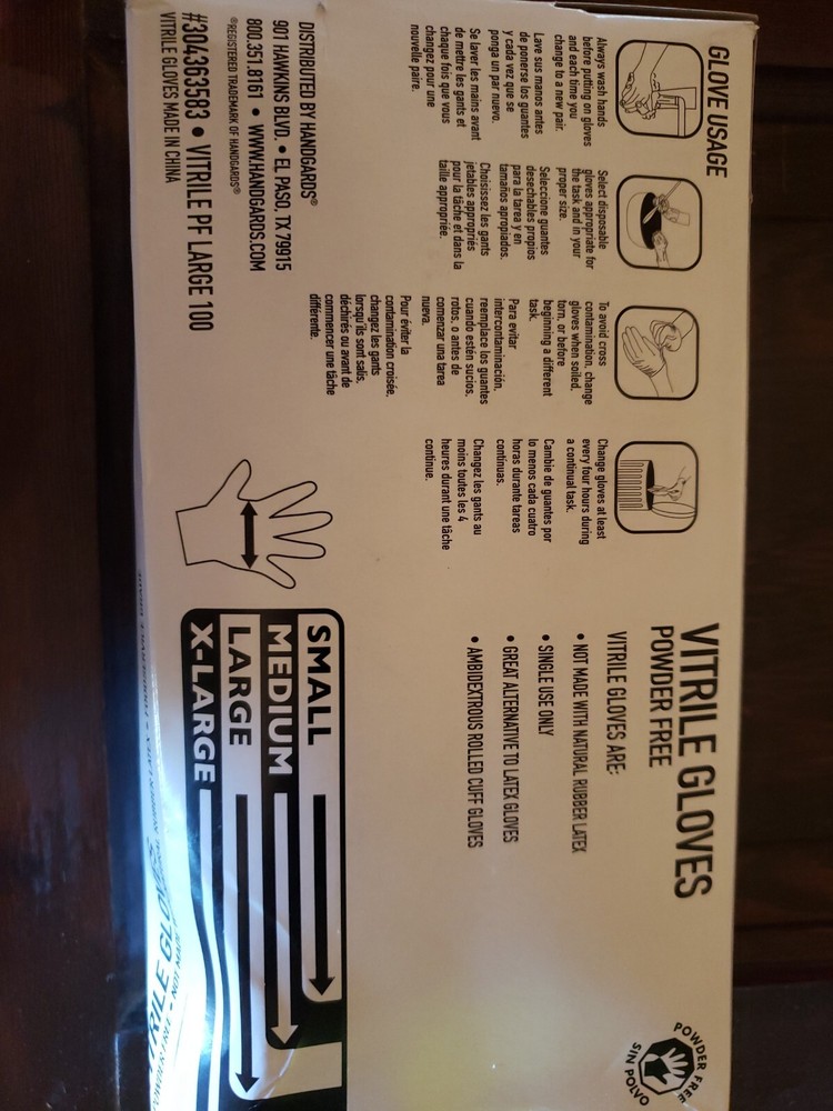 nitrile gloves large 100