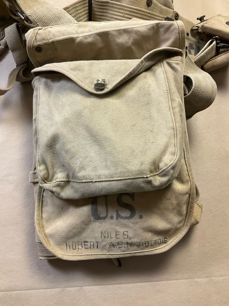 WWI GI Belt With Accessories
