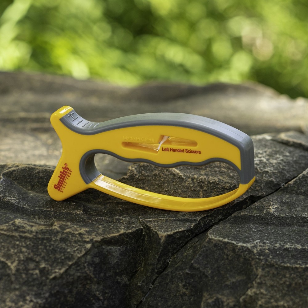 Smith’s JIFFY V-Sharp 50170 - Knife & Scissors Sharpener, Yellow & Grey