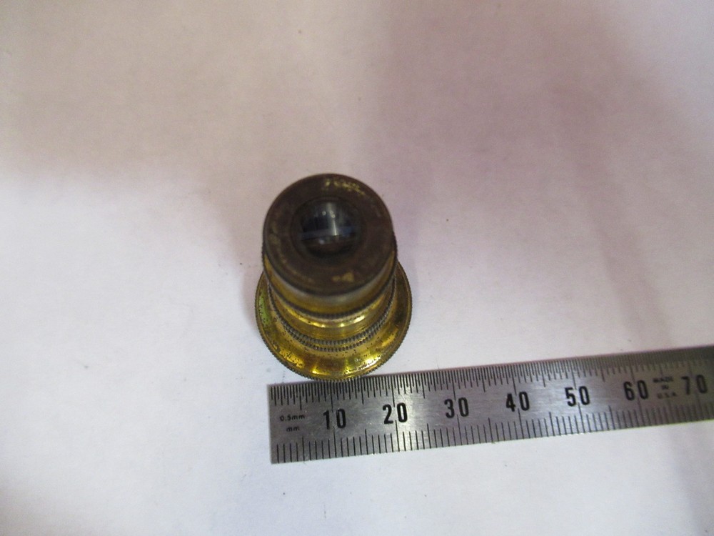 ZEISS GERMANY "3" BRASS OBJECTIVE MICROSCOPE PART AS PICTURED X7-B-56