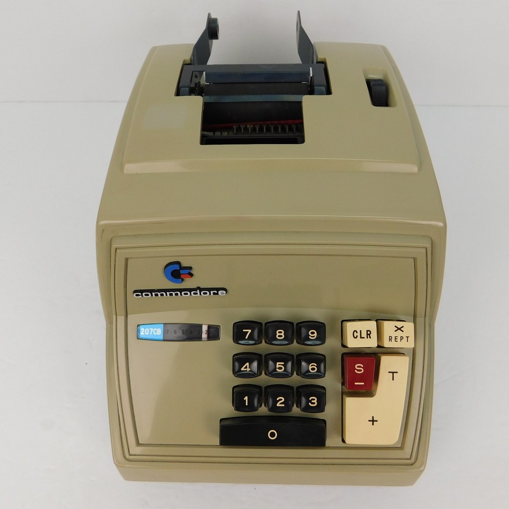 Vtg Commodore 207CB Electronic Business Adding Machine W/ Extra Rolls Tested