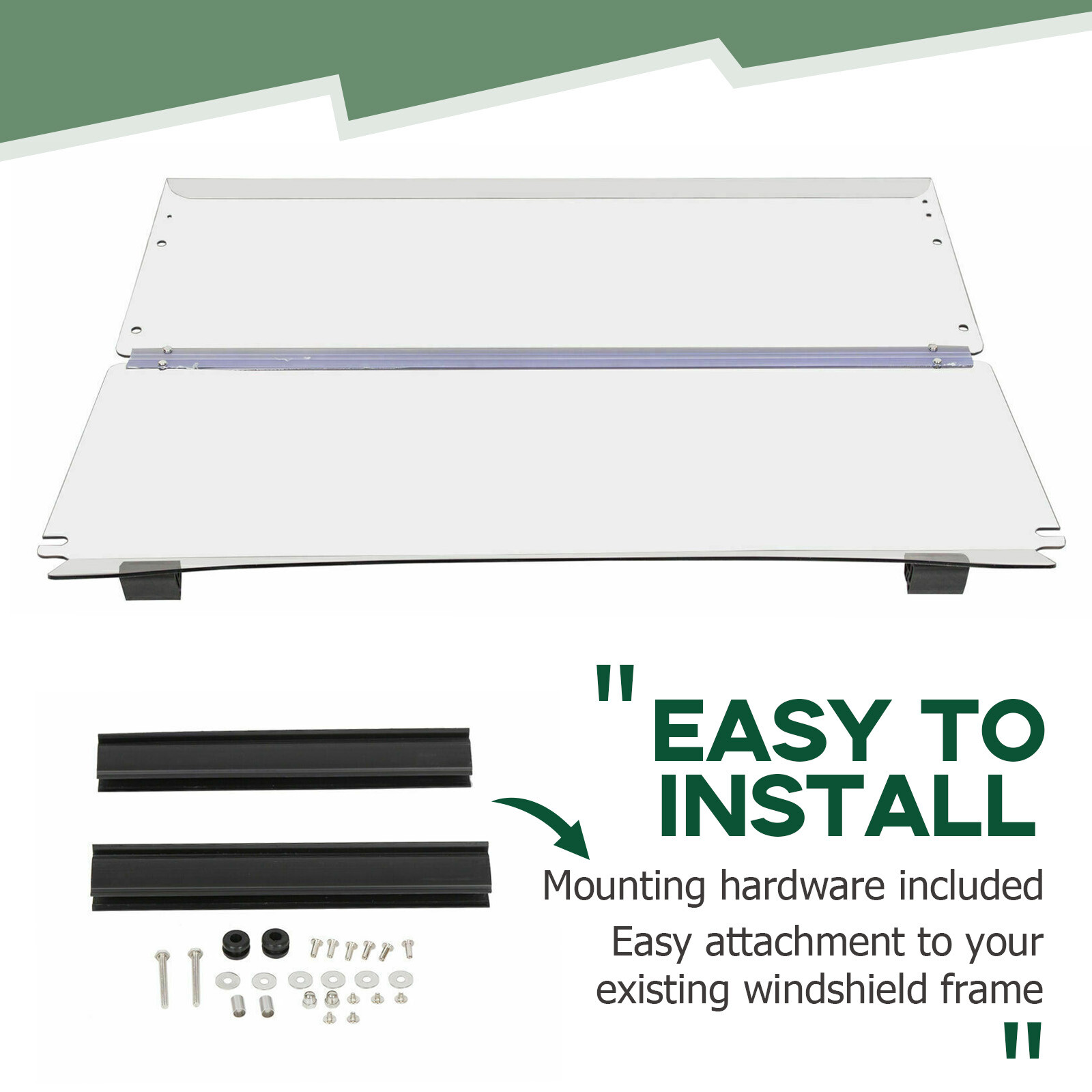 Fold Down Clear Golf Cart Windshield Windscreen For Club Car Precedent 2004 - Up