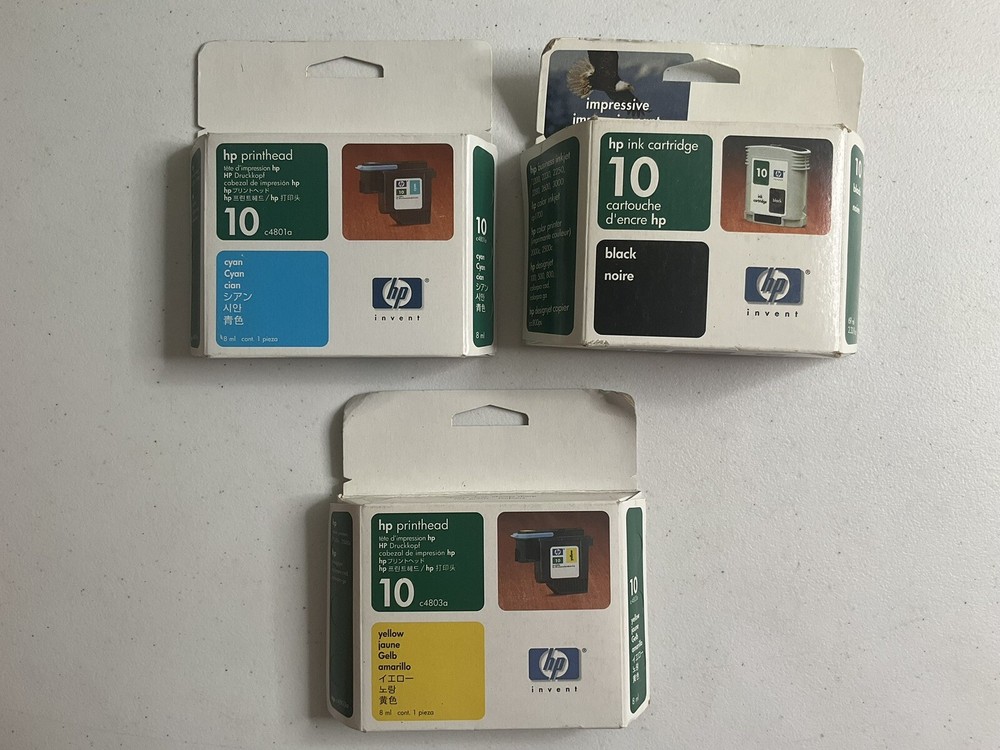 HP10 Printhead Set - C4800A, C4801A, C4803A - Exp. 2005