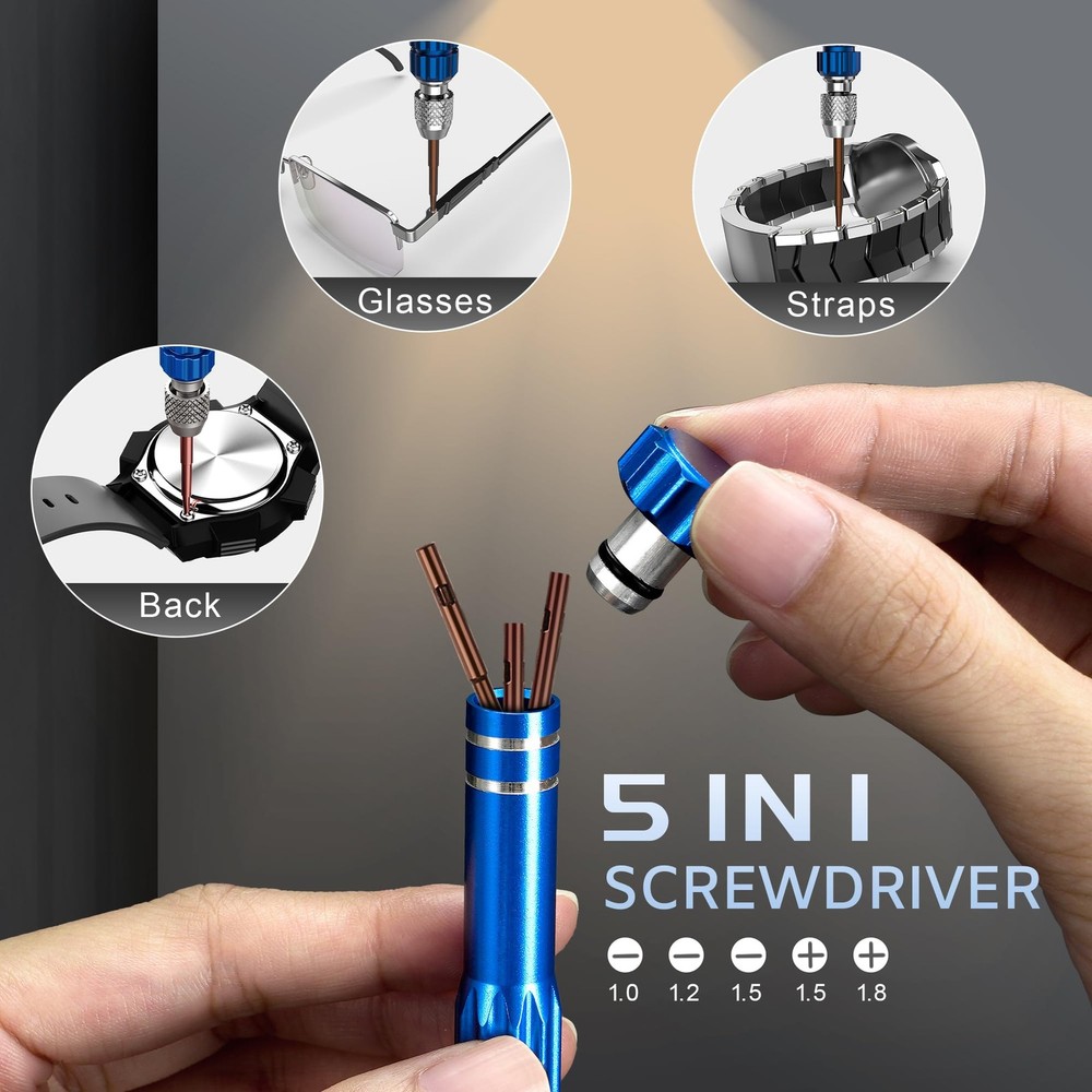 JOREST Watch Repair Tool Kit, Battery Replacement, Strap Adjustment,...