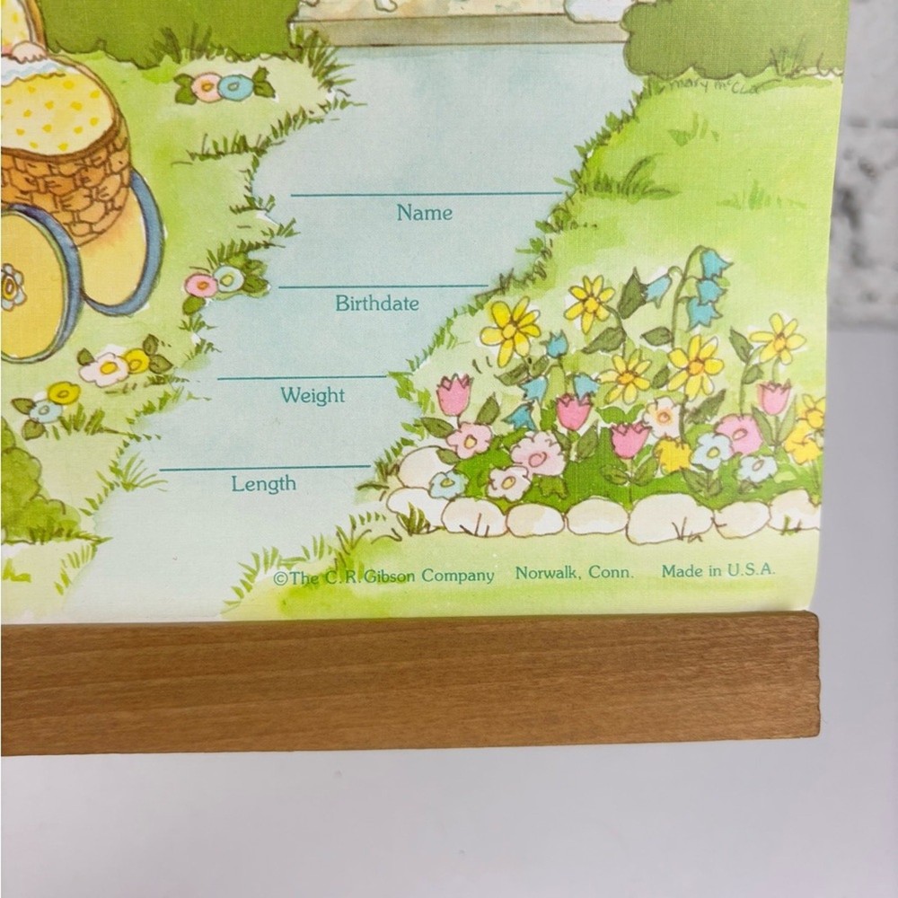 Vintage Baby’s Milestones Growth Chart Keepsake