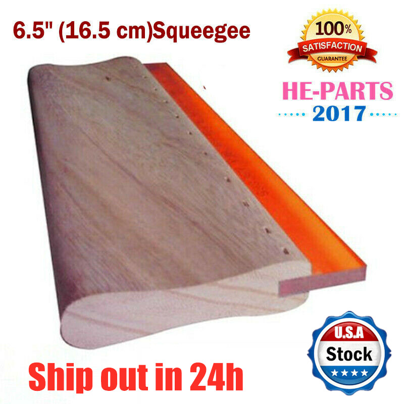 USA 6.5" Silk Screen Printing Squeegee Ink Scraper Scratch Board 75 Durometers