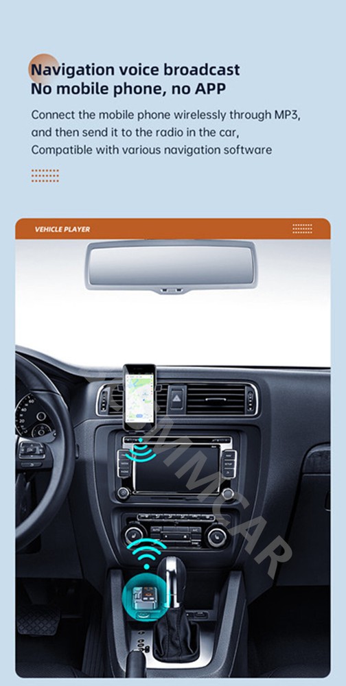 Bluetooth 5.1 Car Wireless FM Transmitter Adapter USB PD Fast Charge Hands-free