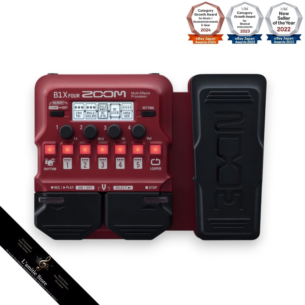 Zoom B1X FOUR Bass Multi-effects Processor Expression Pedal B1X FOUR Tested JP