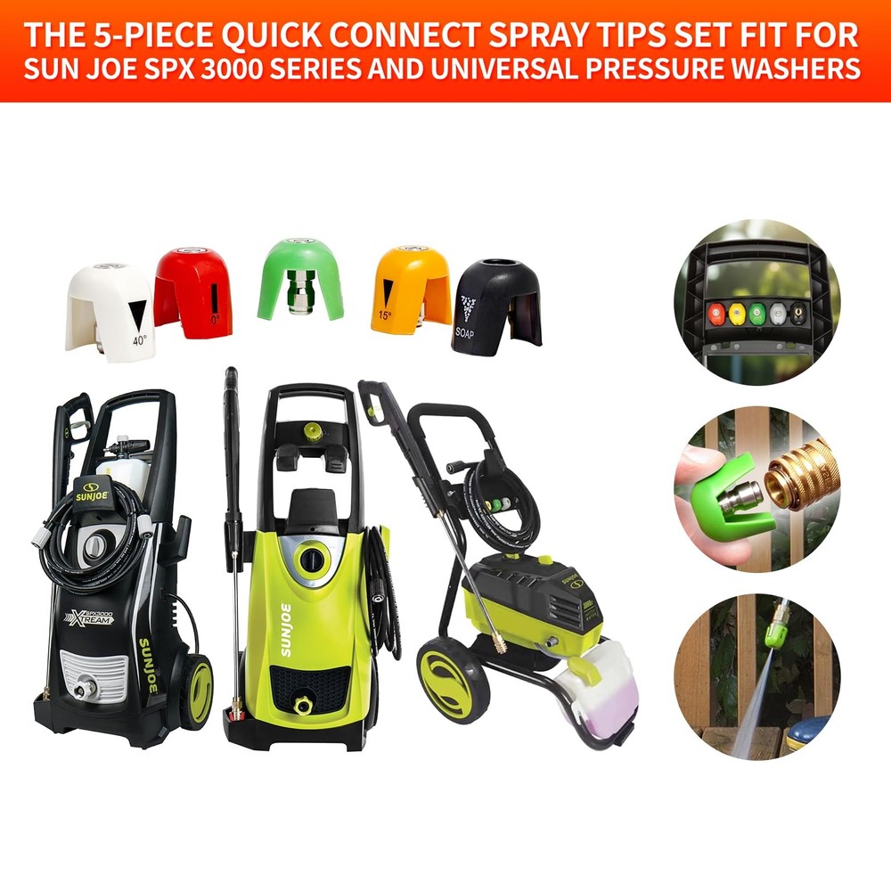 Replacement SPX3000-TPS 5-Piece Quick-Connect Spray Tip Set for SPX 3000 Seri...