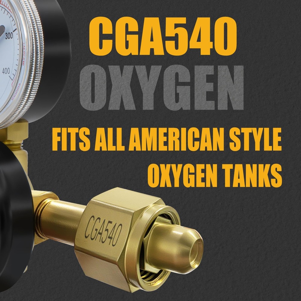 Oxygen Regulators Compatible with Medium Duty Welding Gas Torch CGA540