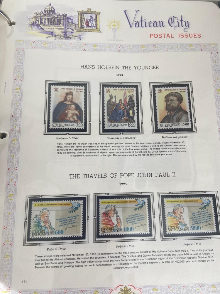 Joystamp: Awesome White Ace Vatican City Album Pages Mint Never Hinged
