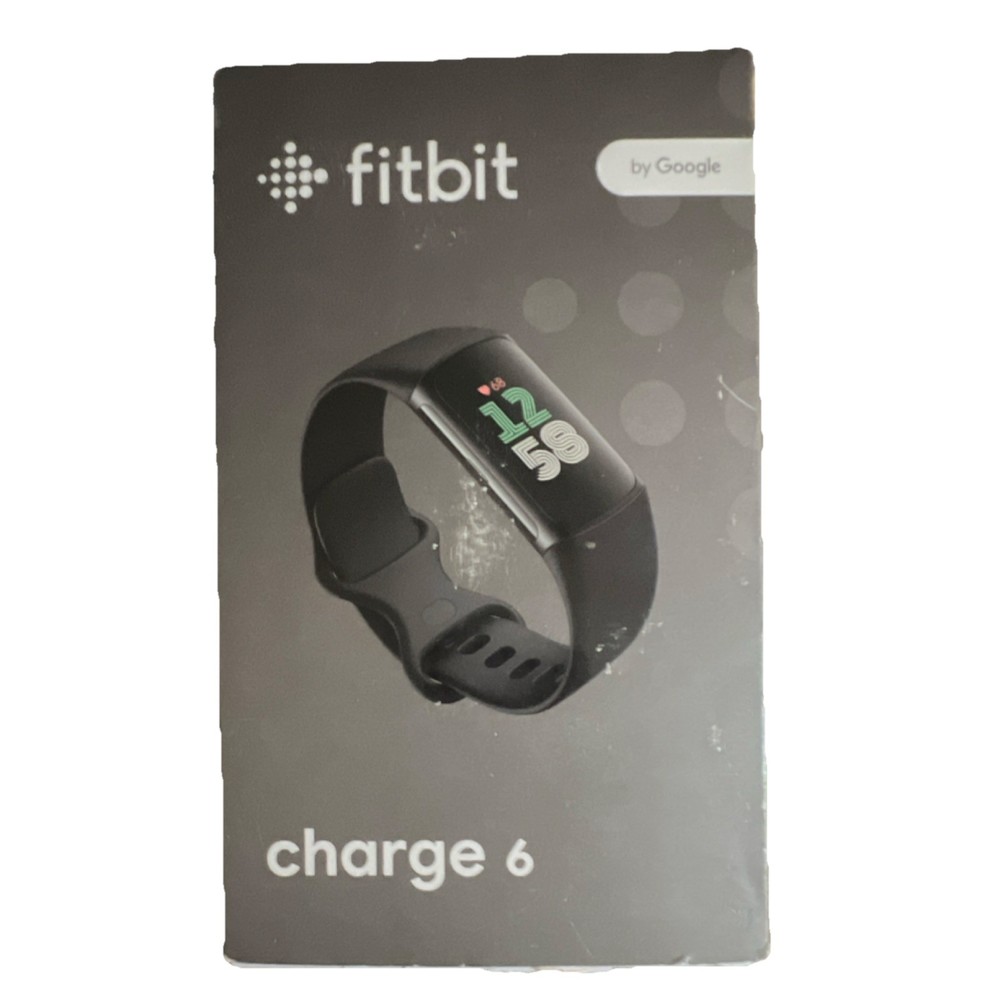 Fitbit Charge 6 Black Activity Tracker Bluetooth Rechargeable, S/L Bands+Cable