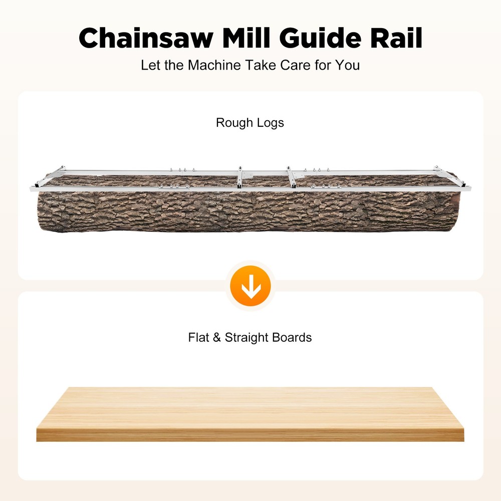 Professional Milling Rail System Log Chainsaw Mill Guide Set Ladder 9FT 2.7m