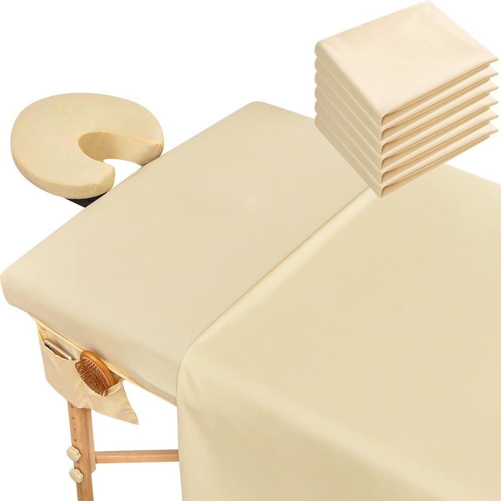 9 Pcs 3 Set Microfiber Massage Table Sheets Set Bulk Includes Flat Sheet, Fit...