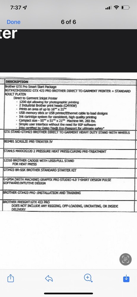 brother gtx 423 pro dtg printer