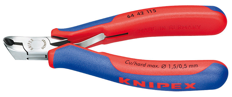 Knipex 6442115 Electronics End Cutting Nipper w/Multi-Component Grips 4 1/2 In