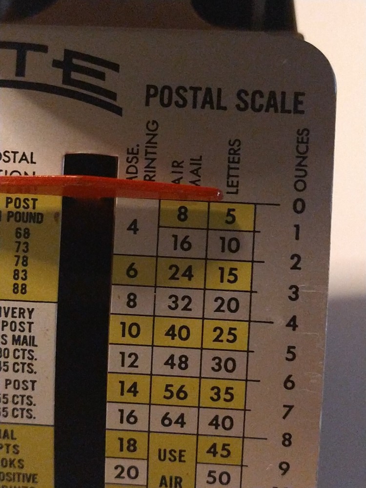 1963 B-T Company. MITE Postal Scale D-1663