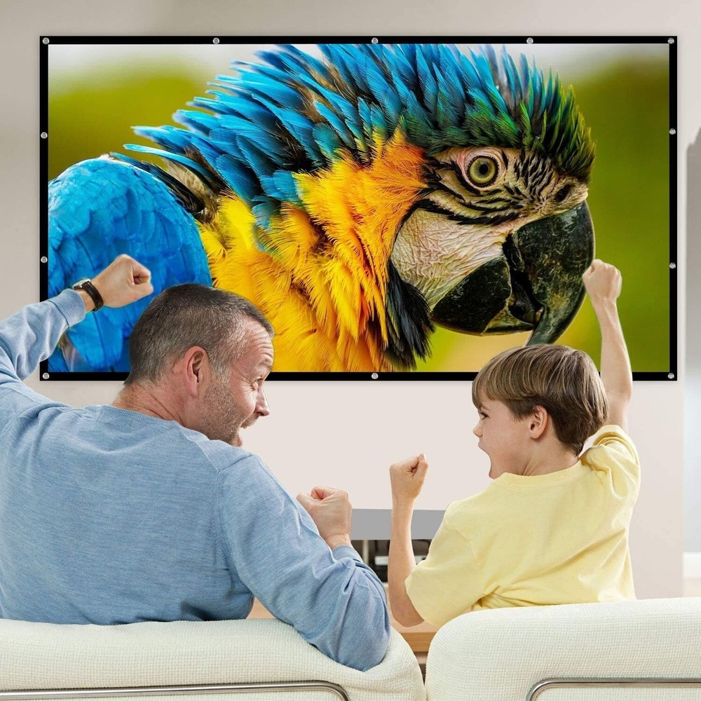 Portable 150 inch Projection Screen with 16:9 Format for Versatile Use Anywhere
