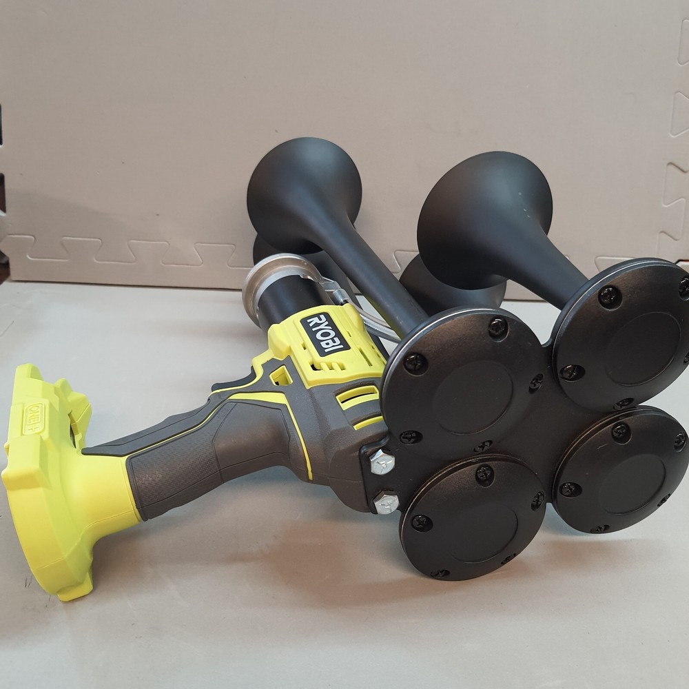 Ryobi Train Air Horn + Long Range (2000 ft) Remote Control 18v Quad Drill Impact
