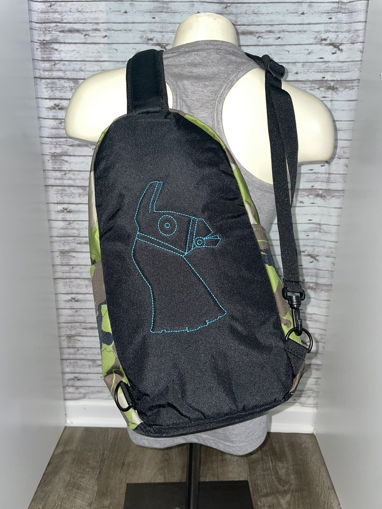 New Fortnite Army Green Characters Sling Style Polyester Backpack