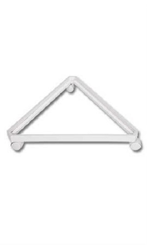 Wire Grid Triangle Triangler Display Base Casters Rolling Casters White 24"
