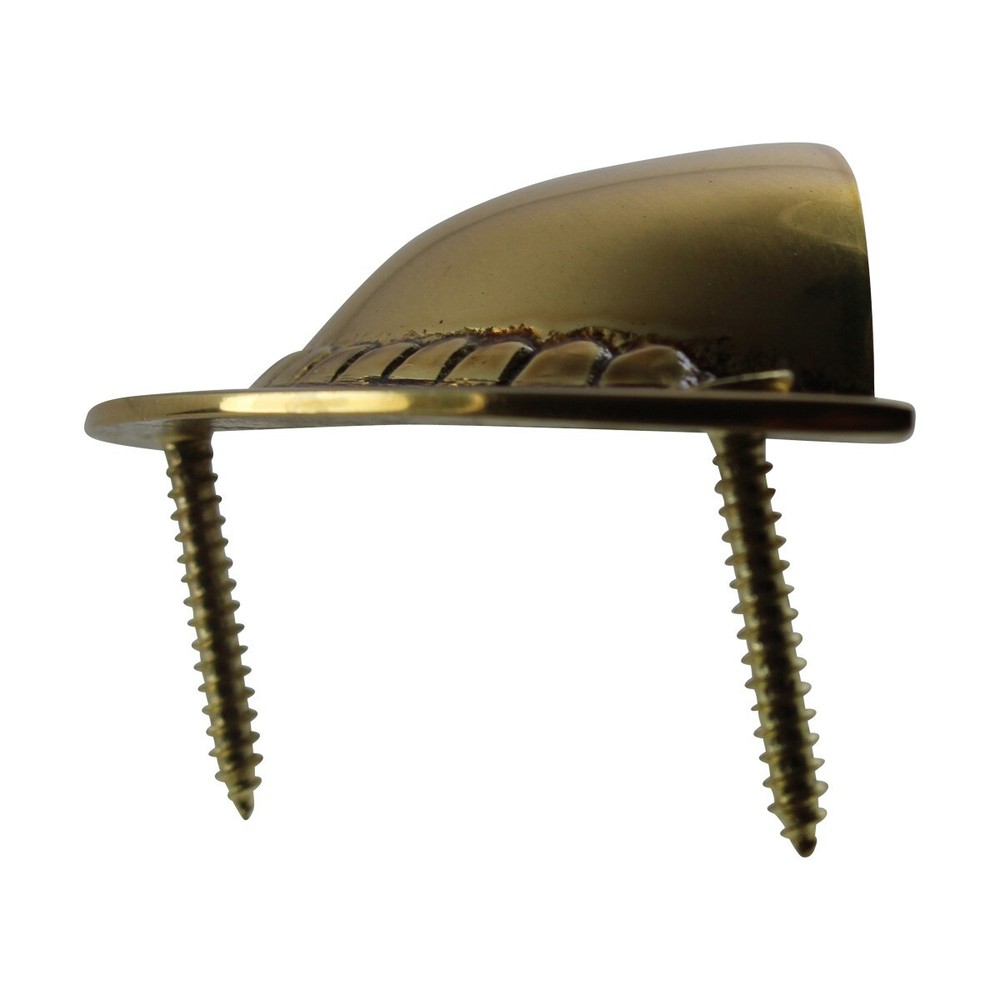 Cabinet Bin Pull Bright Solid Brass Cup Hooded Drawer Pull for Kitchen Cabinets