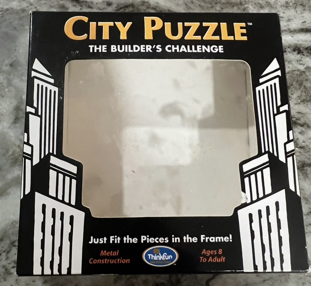 City Puzzle 6-piece Builders Challenge Thinkfun 2002 Desktop Game #4960 Complete