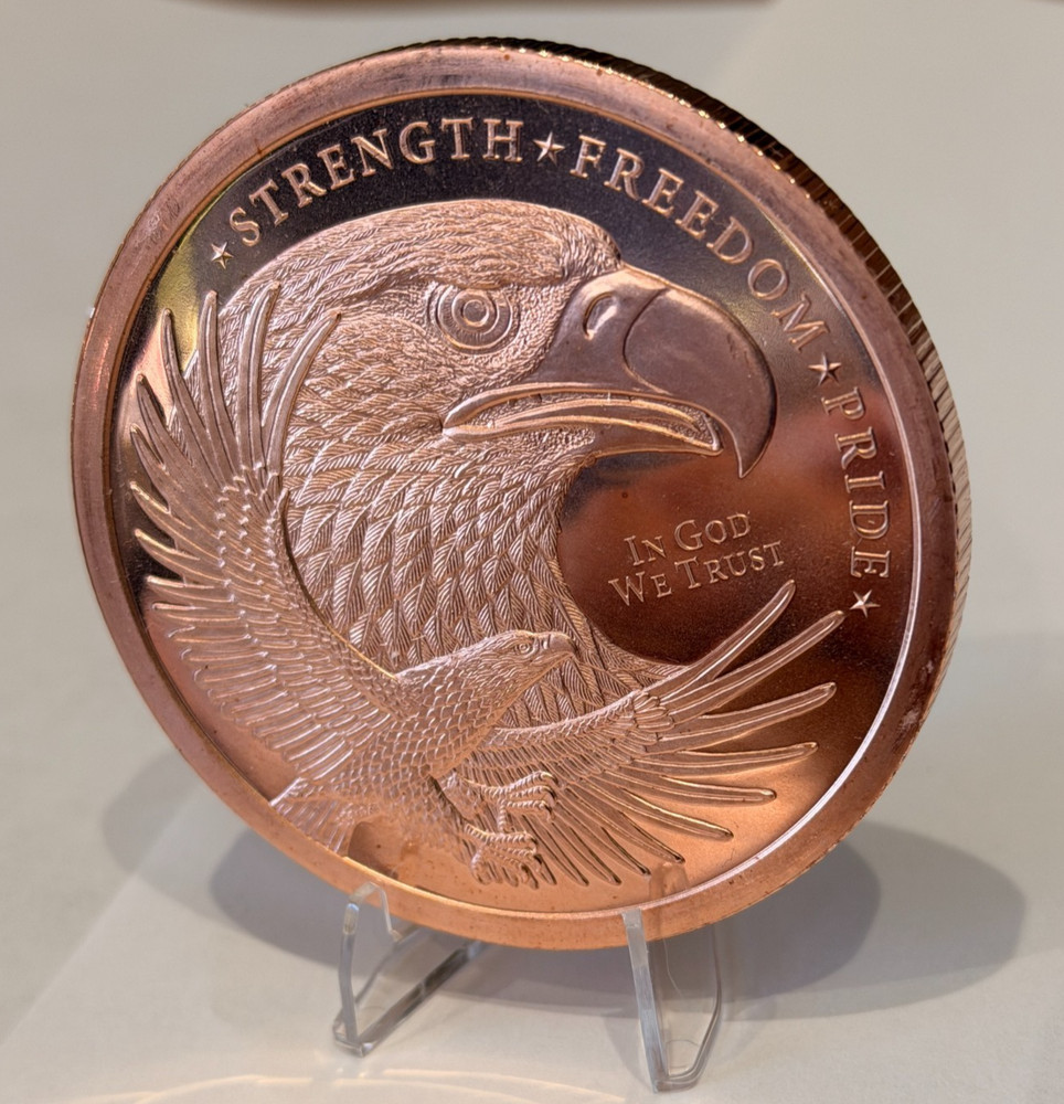 5 oz Eagle Copper Round  .999 Fine Copper Bullion
