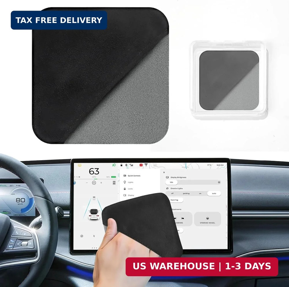Car Screen Cleaner Pad Microfiber Touchscreen Cleaning Kit with Acrylic Storage