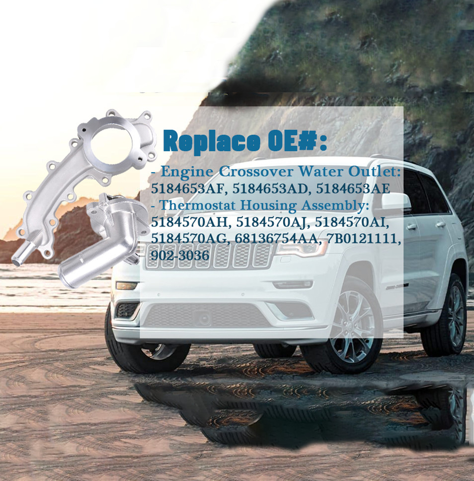 Thermostat Housing Complete Set For 2011-2016 Chrysler Town #5184653AF 902-3036