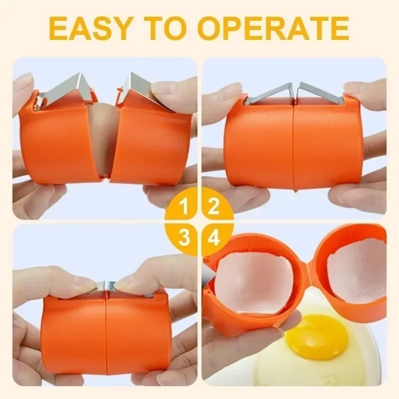 Egg Cracker Tool Manual Egg Shell Separator Opener Kitchen Gadget