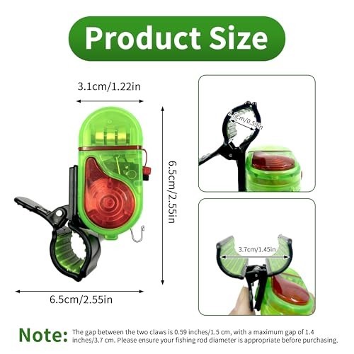 4Pcs Sensitive Fishing Bite Alarm Set, Electronic Indicator with LED Lights & So