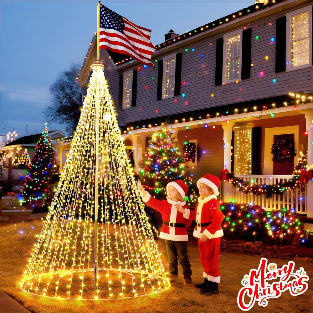 403Ft 1000 LED Christmas String Lights Outdoor 8 Modes & Timer Fairy Light Plug