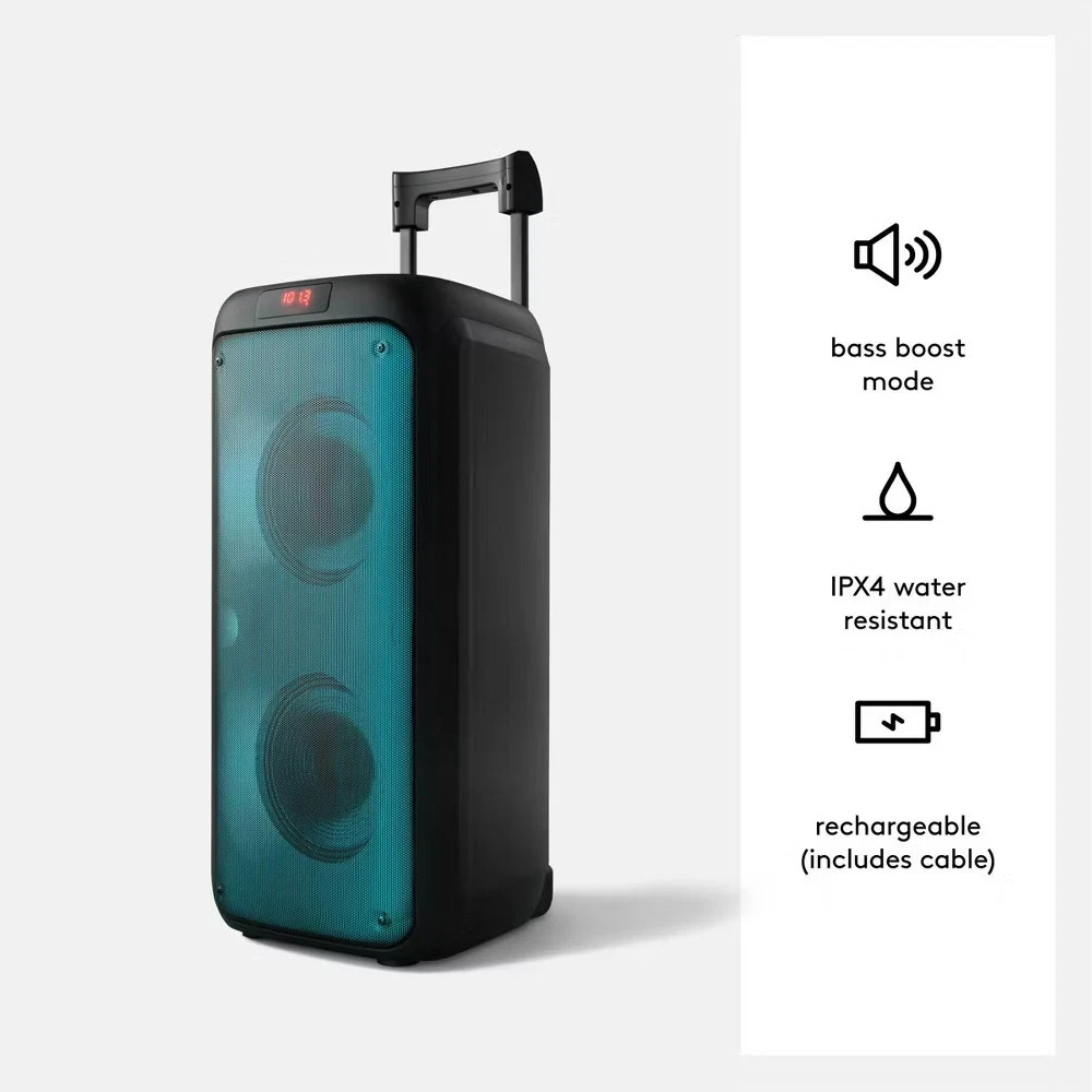 Heyday - Bluetooth Party Speaker with Handle and Rolling Wheels Large - NEW !!