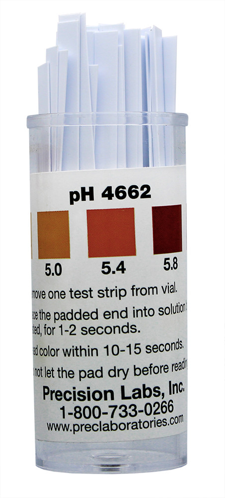 Beer Making pH Test Strips, 4.6 - 6.2 Range