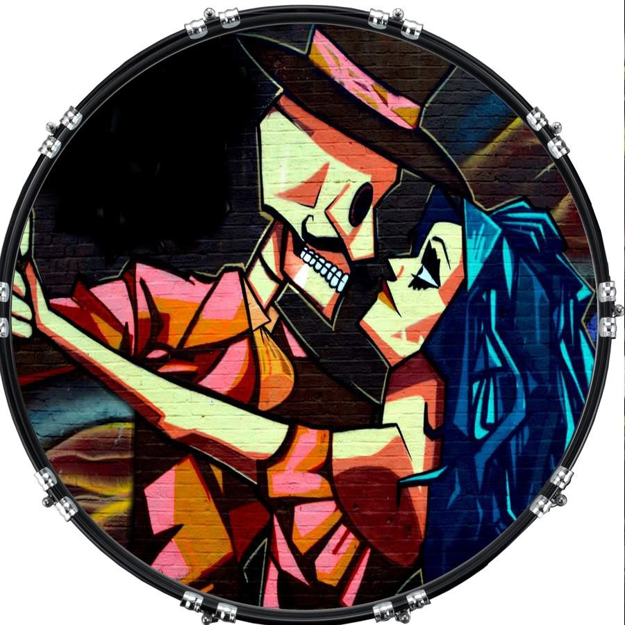20" Custom Bass Kick Drum Front Head Graphical Graphic Last Dance