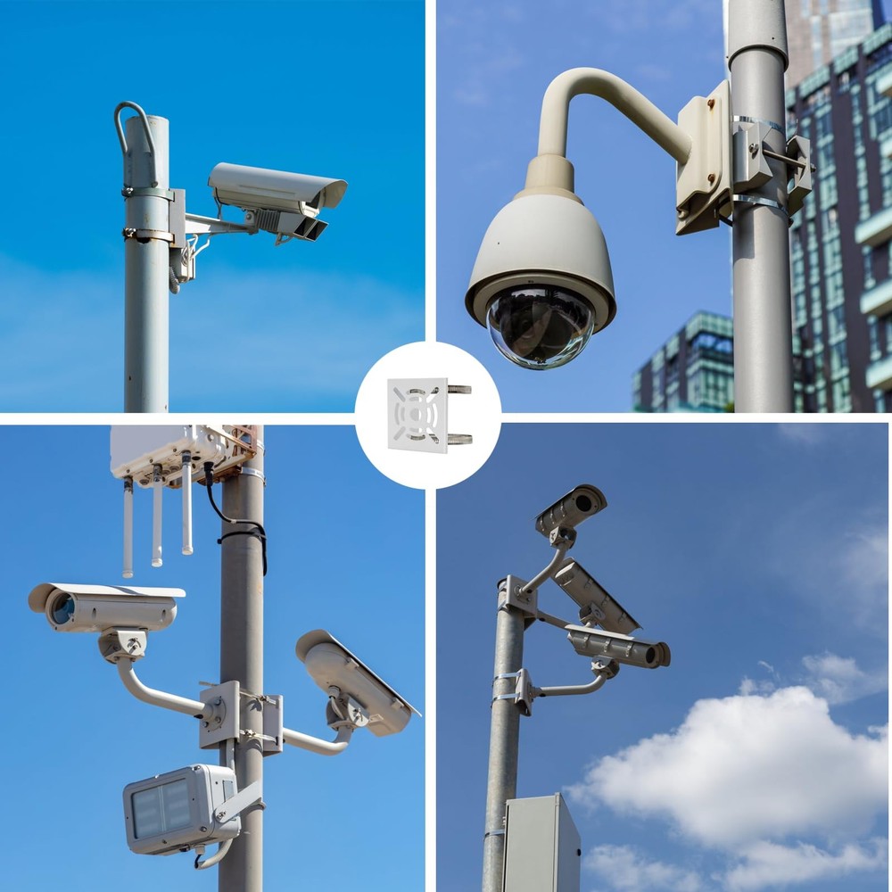 Lighfast Universal Wall Mounting Bracket with 2 Loops, Vertical 1 Pack, Ivory