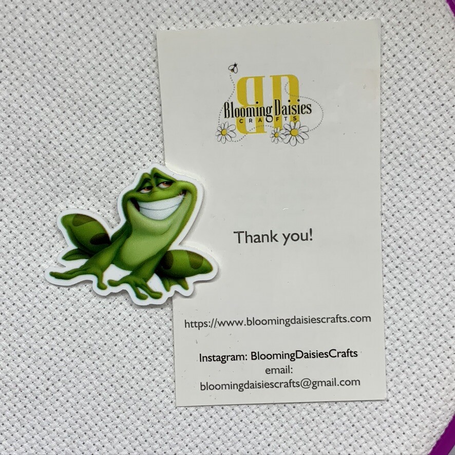Magnetic Needle Minder Cross Stitch Frog Fridge Magnet