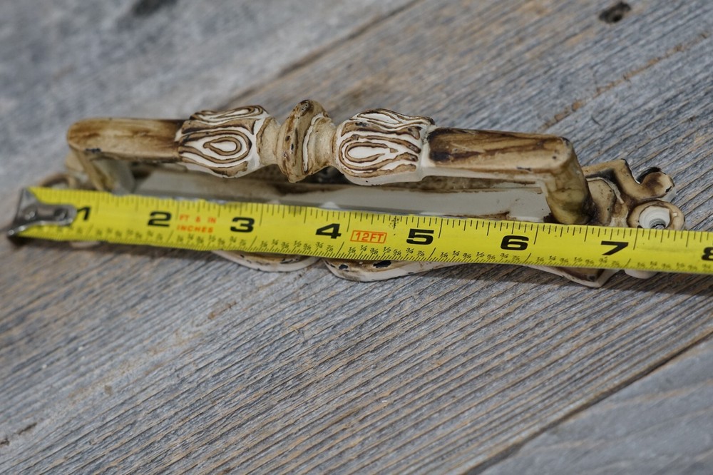 2 Handles Cabinet Pulls Door Handle Cream Shade Large Hardware Vintage Rustic