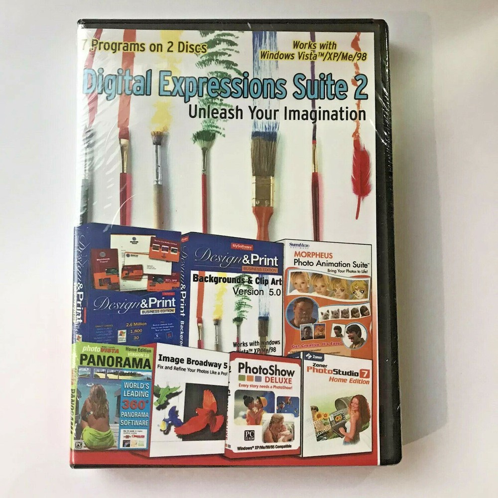 Digital Expressions Suite 2, 7 Total Programs, For Windows Vista/XP/Me/98