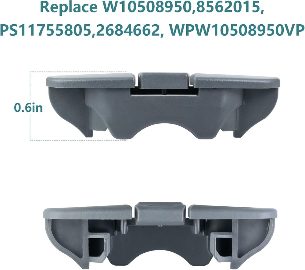 W10508950 Upper Rack Stop for Whirlpool Kenmore Dishwashers Replace Part 8562015