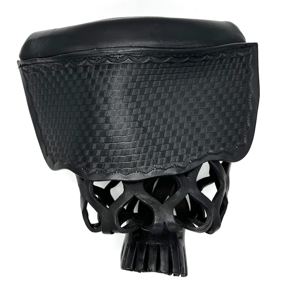 6pcs BLACK Genuine Leather Pool Table Pockets Mosaic Pattern