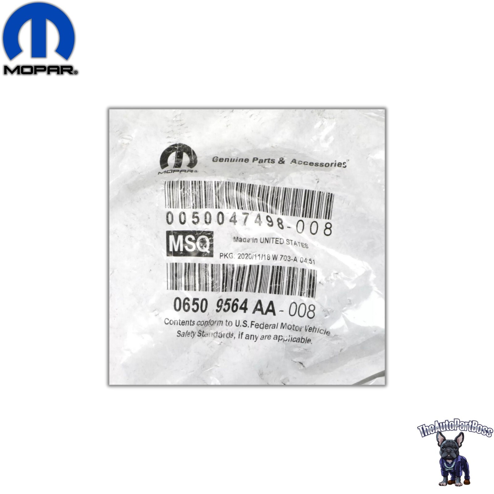 Hex Washer Head Bolt, Mounting OEM Mopar 6509564AA (M12X1.50X130)