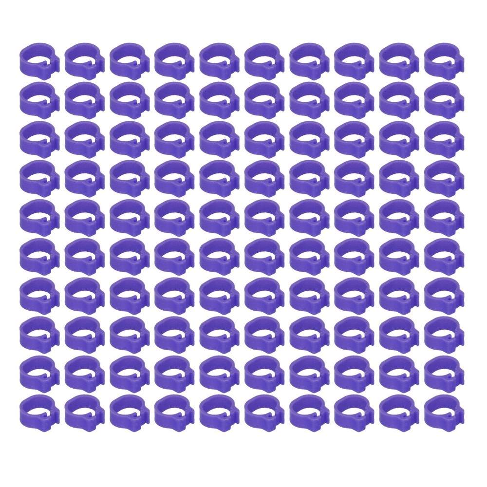 100-Pack 8mm Leg Bands - Identification Purple