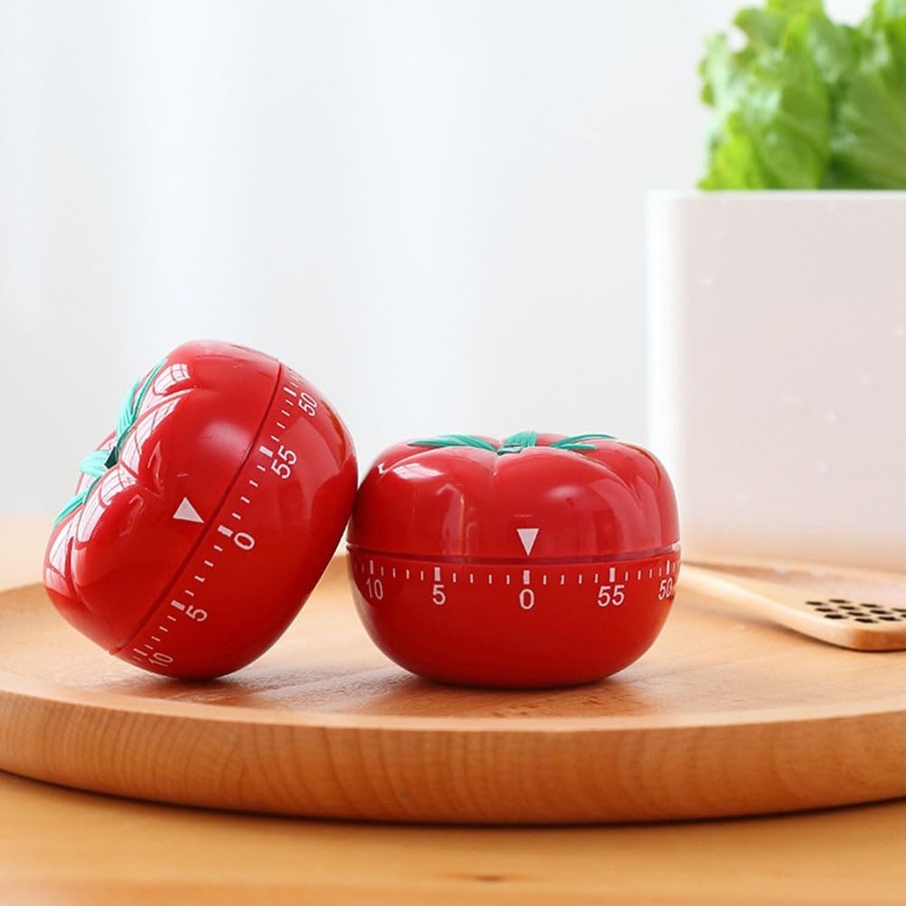 2 Pcs Cute Kitchen Timer 60-Minute Tomato Timer Cartoon Mechanical Countdown ...