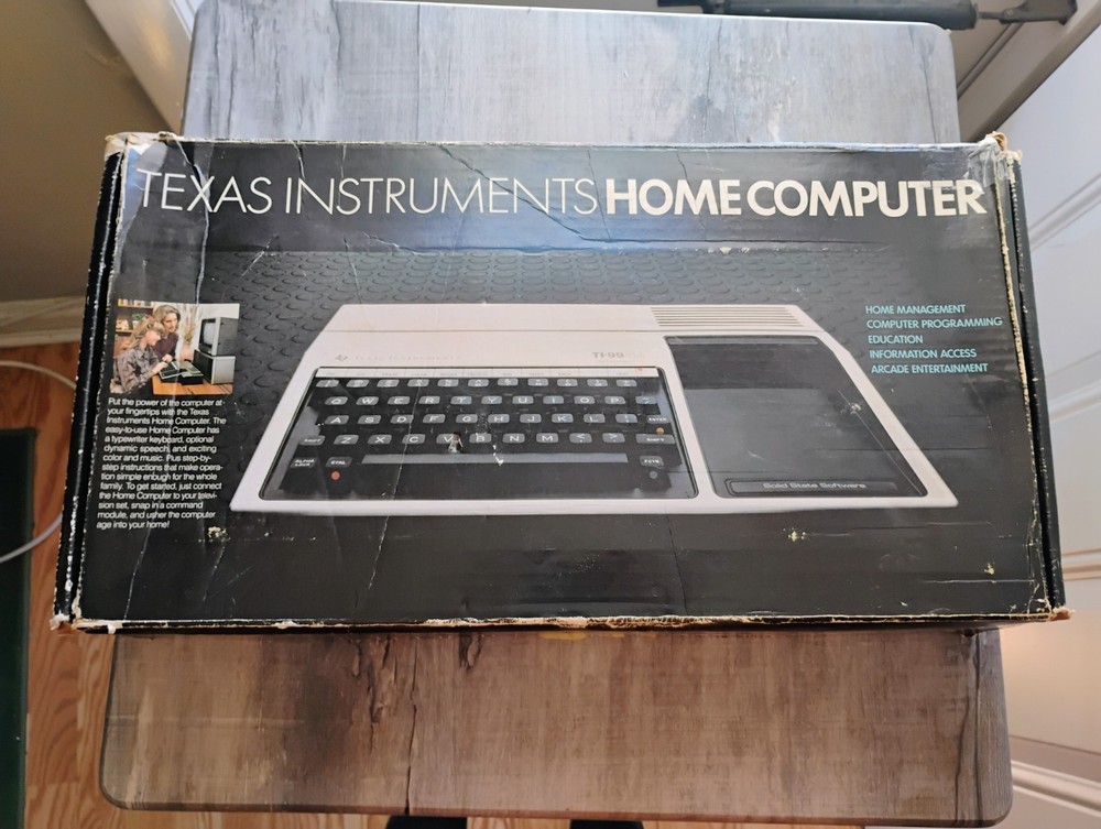 Vtg Texas Instruments TI-99/4A Home Computer Untested Power Supply RF Regulator
