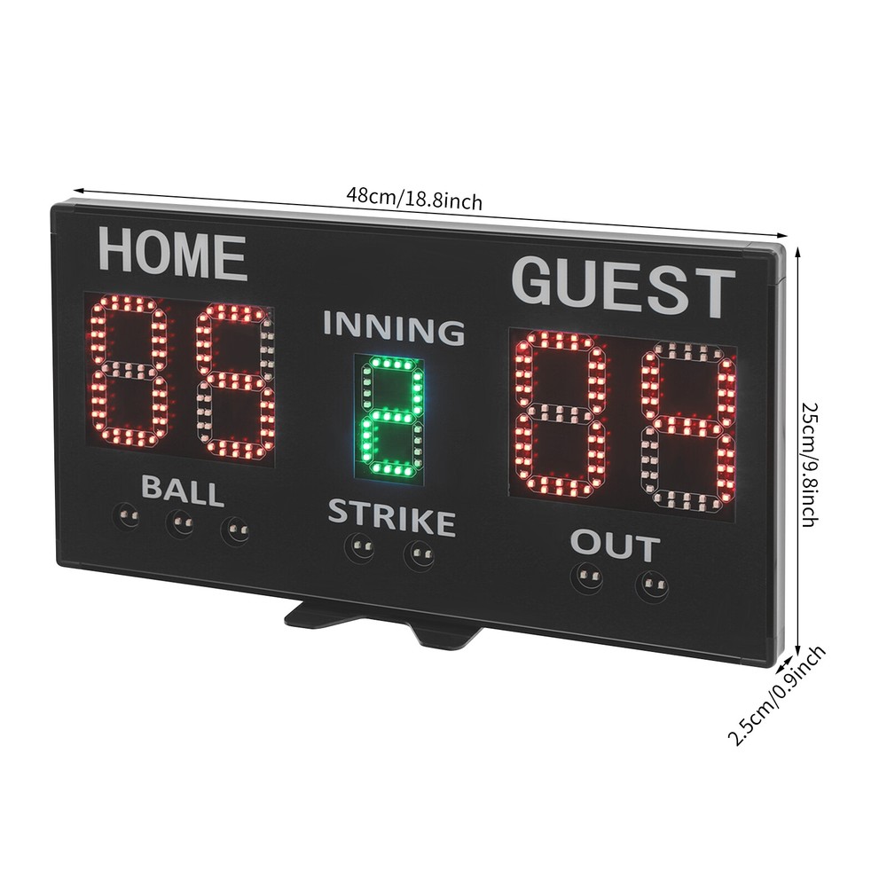 High-Light Digital Scoreboard, Electronic Baseball Scoreboard Remote Control